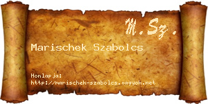 Marischek Szabolcs névjegykártya